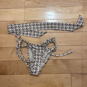 Devon Windsor Houndstooth Bottoms w/headband